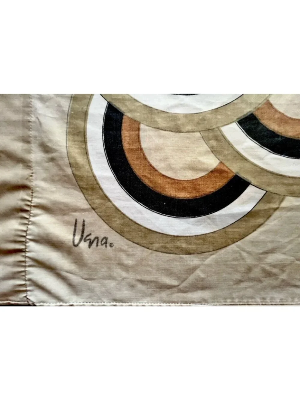MCM Burlington VERA Pillowcase Std Mod Circles No Iron Percale 1970s USA